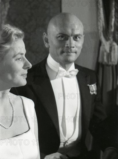 Ingrid Bergman et Yul Brynner, 1956