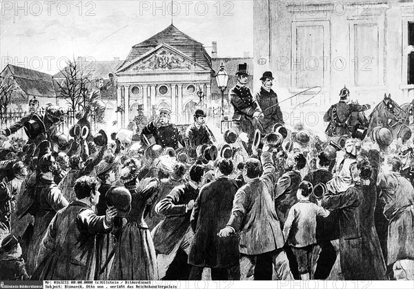 Otto von Bismarck fait ses adieux à Berlin, 1890