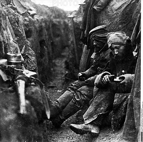 In a trench outside of Arras, 1914