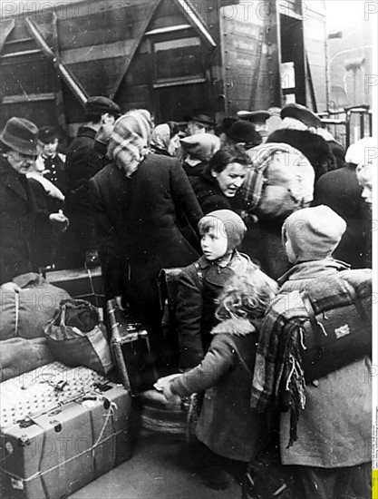 Fuite de réfugiés venant de l'Allemagne de l'Est, 1945