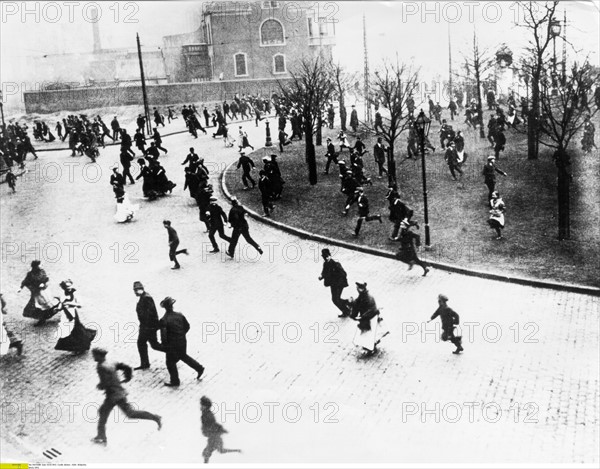 Coal-miner strike in the Ruhr area, Germany