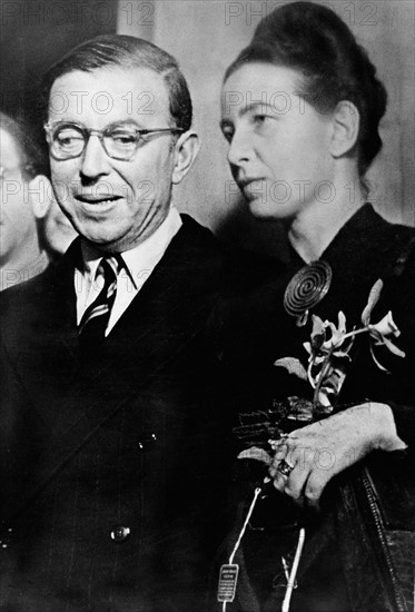 Simone de Beauvoir with Jean-Paul Sartre