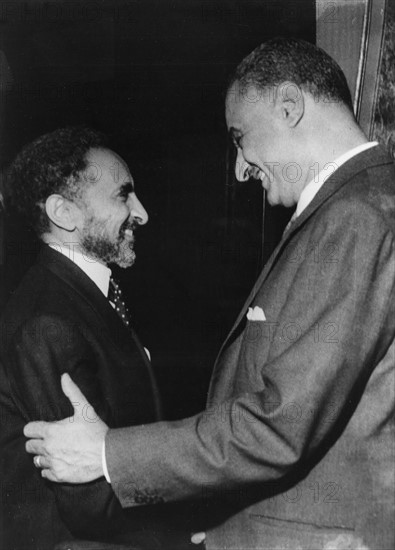 Hailé Sélassié Ier et Gamal Abdel Nasser, 1961