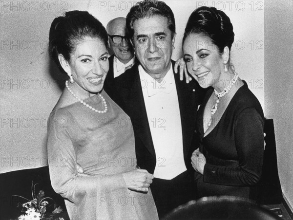 Maria Callas et Elizabeth Taylor, 1974