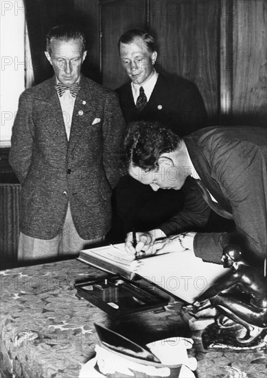 Charles Lindbergh and Julius Lippert, 1936