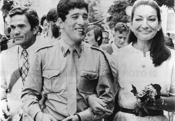 Pier Paolo Pasolini, Maria Callas et Ninetto Davoli en septembre 1969