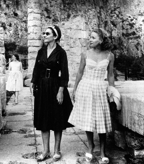 Maria Callas et Tina Onassis en juin 1959