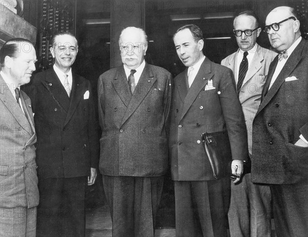 Réunion des ministres des états membres de la CECA, juin 1955