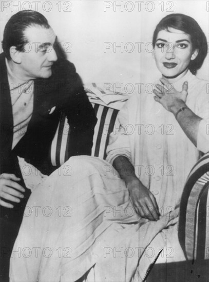 Luchino Visconti and Maria Callas in 1954