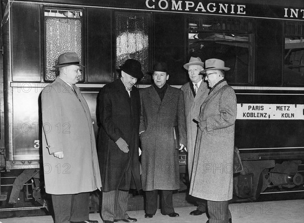 Délégation allemande participant au plan Schuman, 20 mars 1951