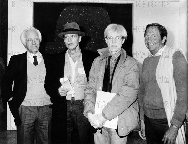 Erich Marx, Joseph Beuys, Andy Warhol et Robert Rauschenberg, 1982