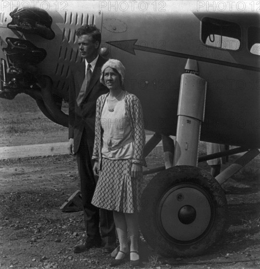 Charles Lindbergh with his wife, May 1929