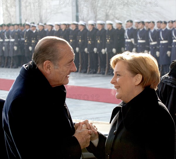 Angela Merkel und Jacques Chirac