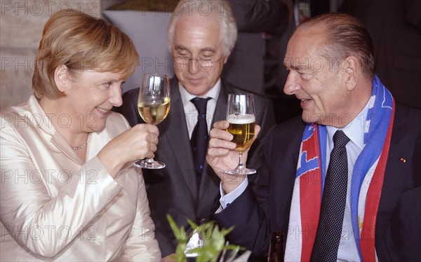 Angela Merkel und Jacques Chirac