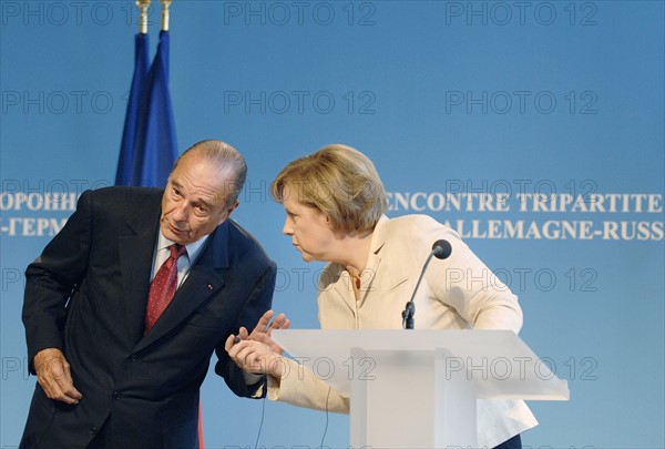 Angela Merkel und Jacques Chirac