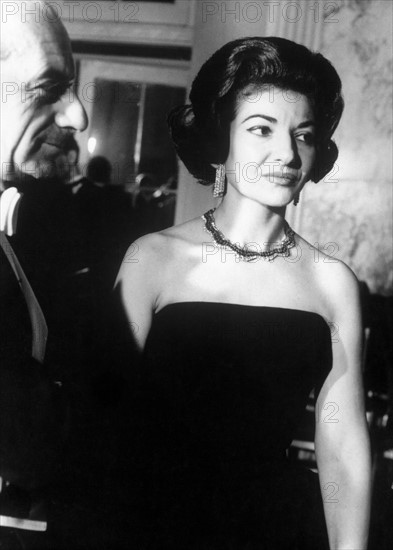 Maria Callas lors du Festival de télévision de Monte Carlo en 1962