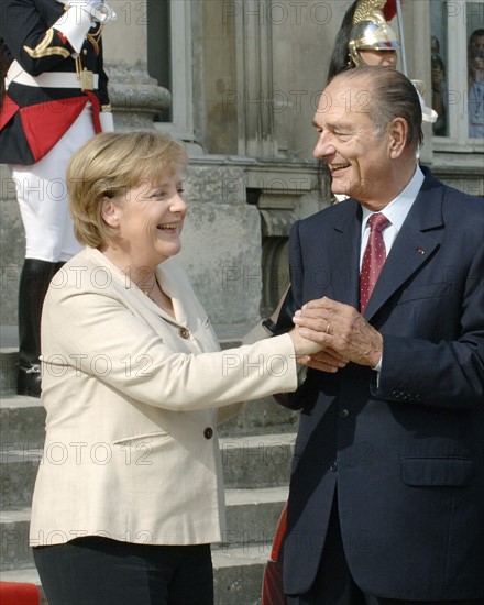 Angela Merkel und Jacques Chirac