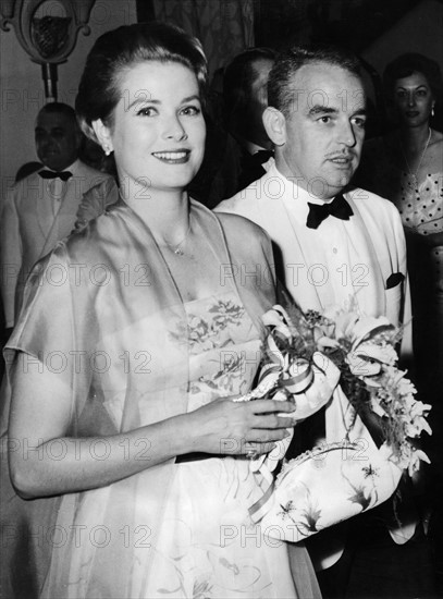 Grace Kelly et Rainier III en 1958