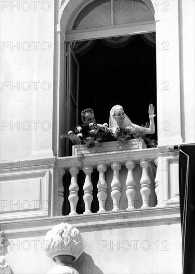 Mariage de Rainier III et Grace Kelly en avril 1956