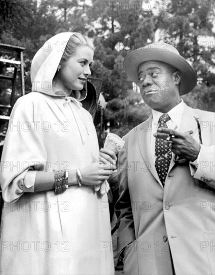 Grace Kelly et Louis Armstrong en 1956