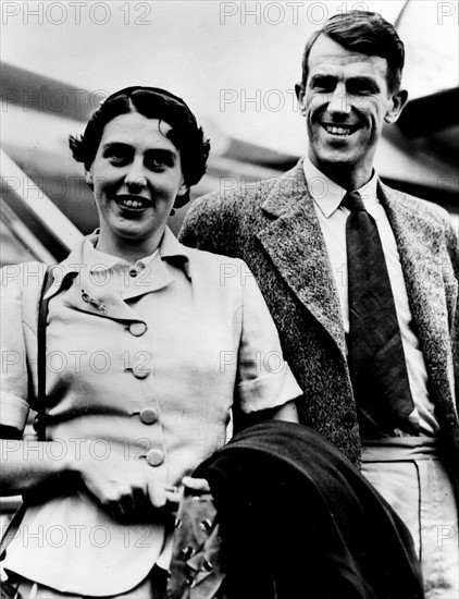 Sir Edmund Hillary et sa femme Louise, 1953