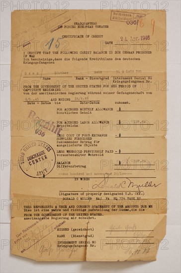 Dokument belegt die Mitgliedschaft von Guenther Grass in der Waffen-SS