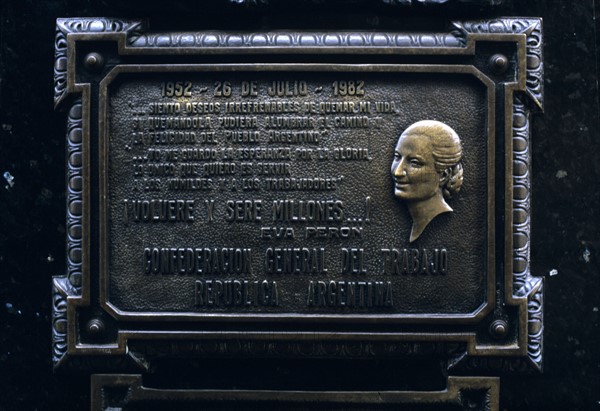 Epitaphe d'Eva Peron