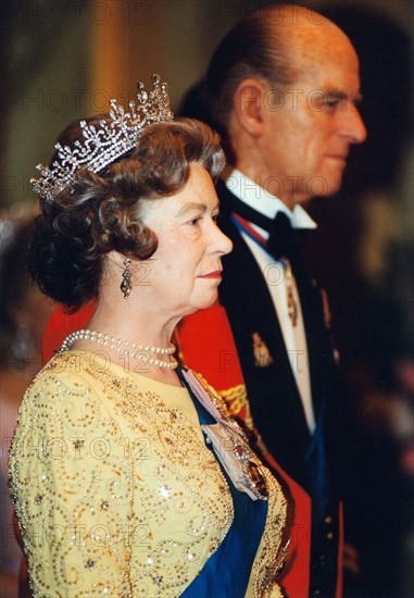 Les statues de cire d'Elisabeth II et de Philip Mountbatten