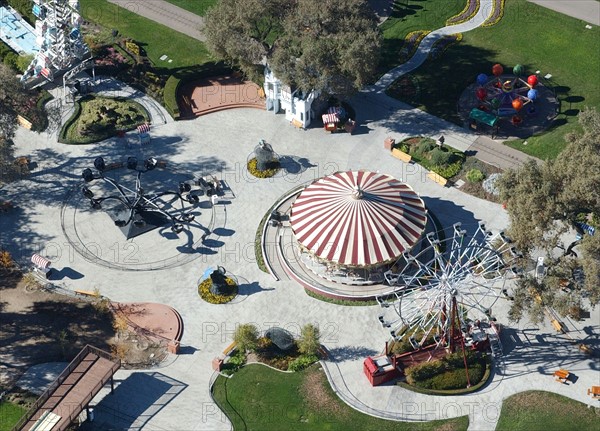 Vue aérienne du ranch "Neverland" de Michael Jackson