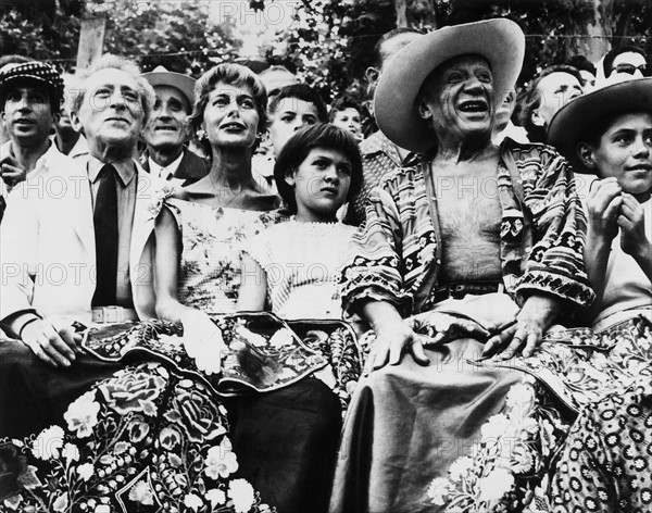 Pablo Picasso et ses enfants, 1958