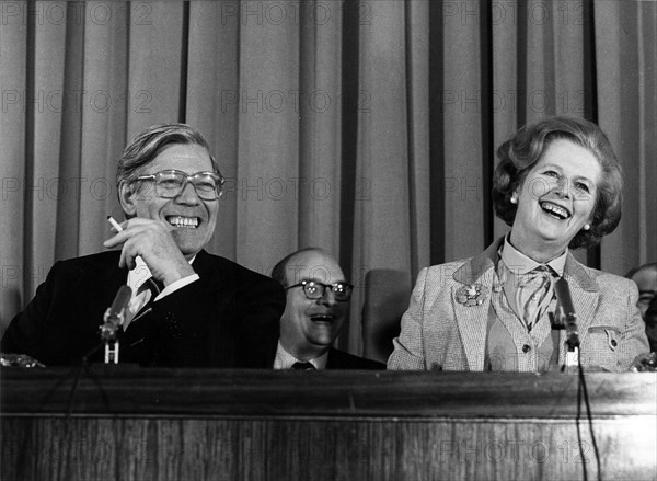 Helmut Schmidt et Margaret Thatcher