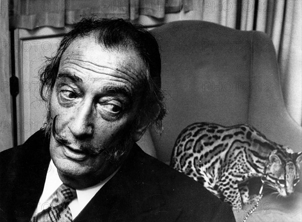 Salvador Dali et son ocelot, 1971