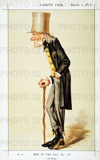 Caricature représentant le biologiste Richard Owen, 1873