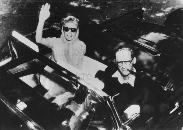 Arthur Miller et sa femme Marilyn Monroe