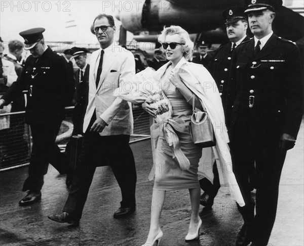 Arthur Miller et sa femme Marilyn Monroe