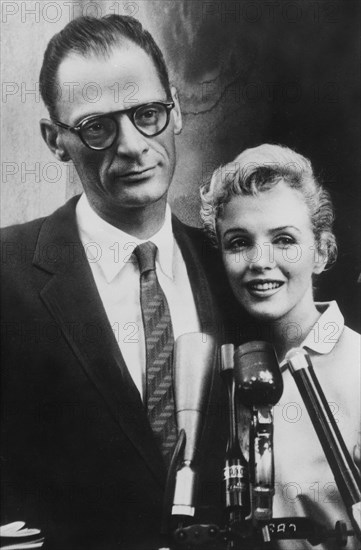 Arthur Miller et sa femme Marilyn Monroe