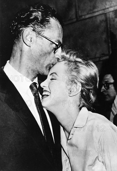 Arthur Miller et sa femme Marilyn Monroe