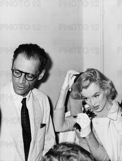 Arthur Miller et sa femme Marilyn Monroe