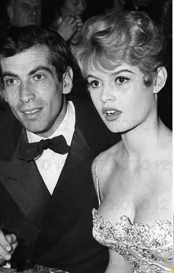 Brigitte Bardot et son mari Roger Vadim