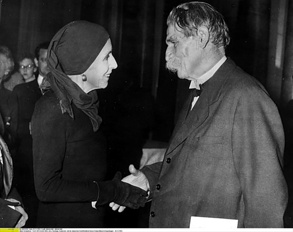 Albert Schweitzer et Karen (Tania) Blixen