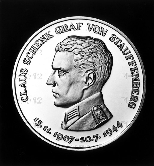 Pièce de monnaie à l'effigie de Claus von Stauffenberg