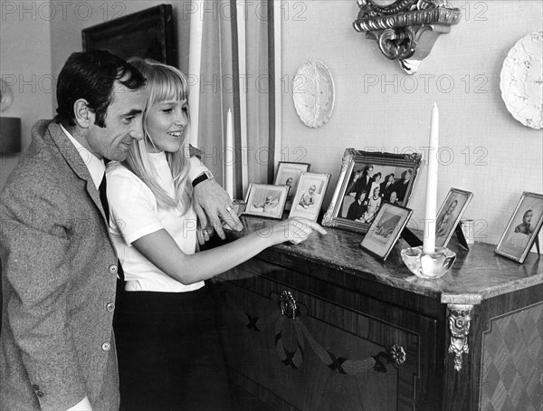 Charles Aznavour et sa femme Ulla Thorsell, 1967