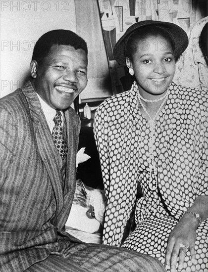 Nelson Mandela et sa femme Winnie