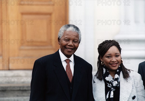 Nelson Mandela et sa fille Zinzi Mandela-Hlongwane