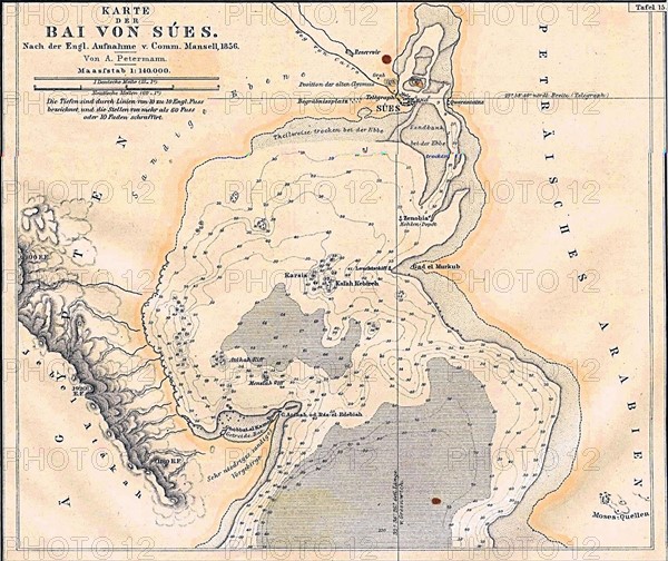 Carte de la baie de Suez