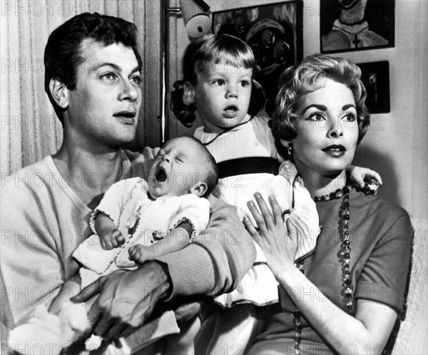 Tony Curtis, Janet Leigh et ses deux filles Jamie Lee et Kelly