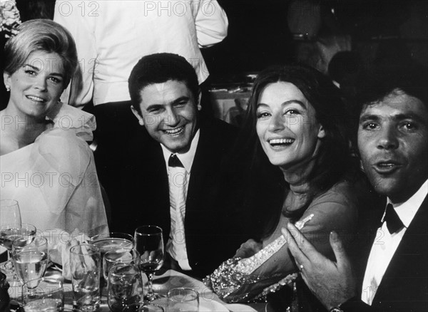 Candice Bergen, Claude Lelouch, Anouk Aime et Pierre Barough