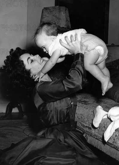 Elizabeth Taylor und Sohn Michael Howard