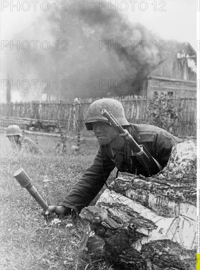 Soldat allemand sur le front de l'Est