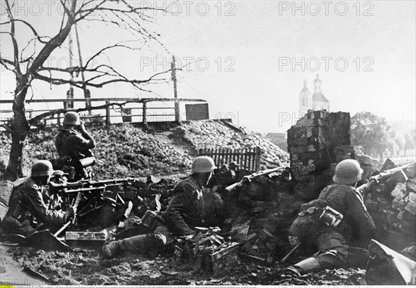 WK II Russlandfeldzug - dt. Stellung bei  Borbruisk